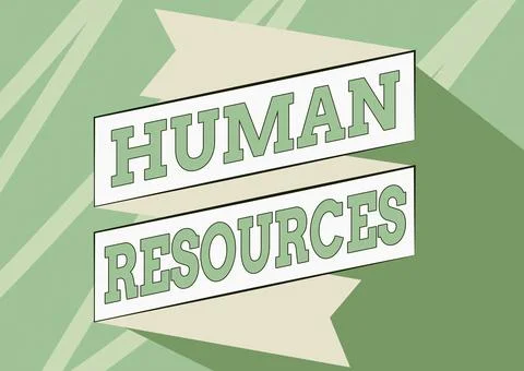 Text sign showing Human Resources. Business idea The showing who make up the Illustrazione stock