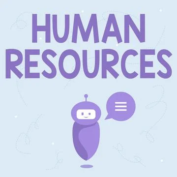 Text sign showing Human Resources. Business concept The showing who make up the Illustrazione stock