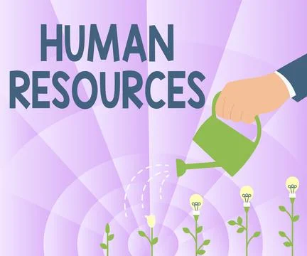 Text sign showing Human Resources. Word for The showing who make up the Illustrazione stock