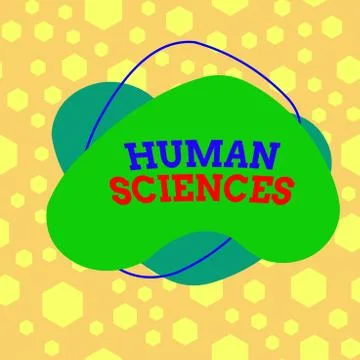 Text sign showing human Sciences. Conceptual photo studies the social and Stock Illustration