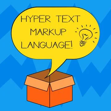 Text sign showing Hyper Text Markup Language. Conceptual photo Standard Stock Illustration