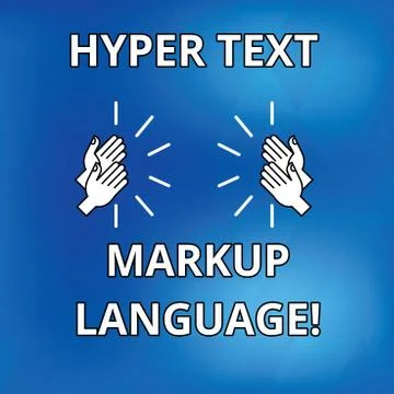 Text sign showing Hyper Text Markup Language. Conceptual photo Standard Stock-Illustration