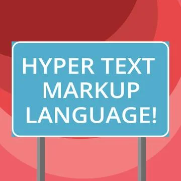 Text sign showing Hyper Text Markup Language. Conceptual photo Standard 스톡 일러스트