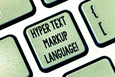 Text sign showing Hyper Text Markup Language. Conceptual photo Standard Stock Photos