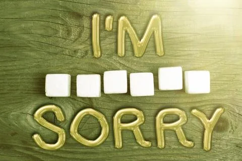 Text sign showing I M Sorry. Business idea To ask for forgiveness to someone you Stockfoto's