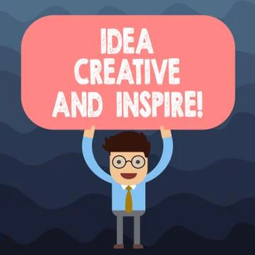Text sign showing Idea Creative And Inspire. Conceptual photo Inspiration Stock Illustration
