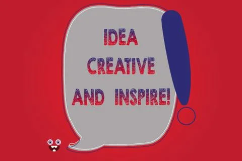 Text sign showing Idea Creative And Inspire. Conceptual photo Inspiration Ilustración de archivo