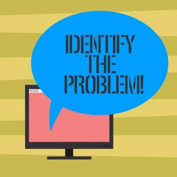 Text sign showing Identify The Problem. Conceptual photo diagnosing the Stock Illustration
