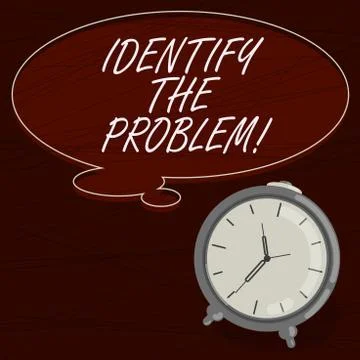 Text sign showing Identify The Problem. Conceptual photo diagnosing the Stock Illustration