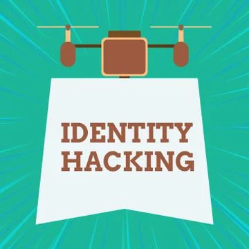 Text sign showing Identity Hacking. Conceptual photo criminal that steal your 스톡 일러스트