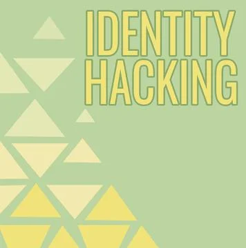 Text sign showing Identity Hacking. Business approach criminal that steal your Illustrazione stock