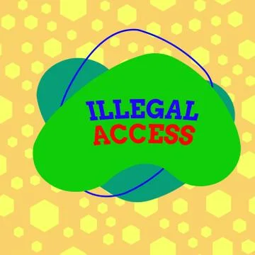Text sign showing Illegal Access. Conceptual photo using someone password Illustrazione stock
