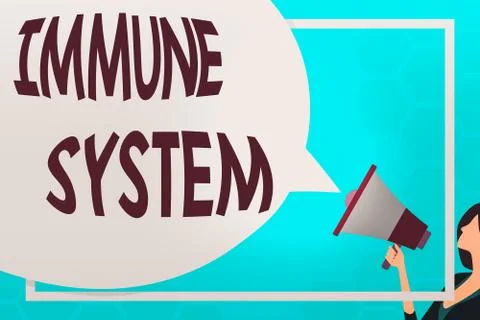 Text sign showing Immune System. Conceptual photo Complex network work together Stock Illustration