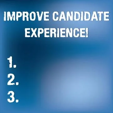 Text sign showing Improve Candidate Experience. Conceptual photo Develop Stockillustratie