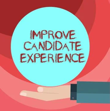 Text sign showing Improve Candidate Experience. Conceptual photo Develop 스톡 일러스트