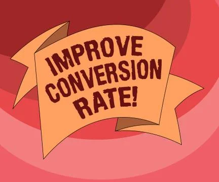 Text sign showing Improve Conversion Rate. Conceptual photo Increase the 스톡 일러스트