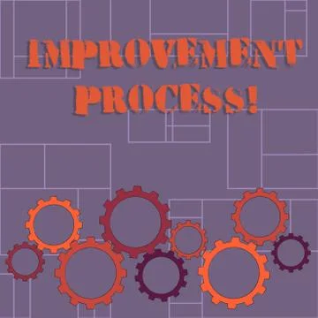 Text sign showing Improvement Process. Conceptual photo Ongoing effort to イラスト素材