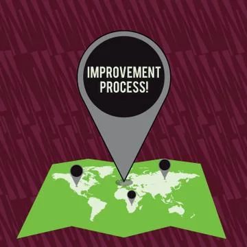 Text sign showing Improvement Process. Conceptual photo Ongoing effort to Stock Illustration