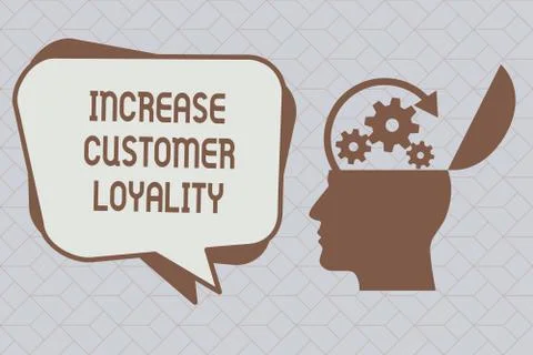 Text sign showing Increase Customer Loyalty. Conceptual photo Consistently bu イラスト素材