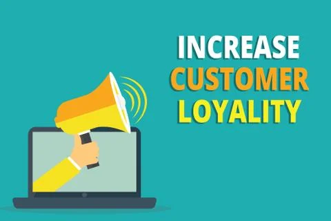 Text sign showing Increase Customer Loyalty. Conceptual photo Consistently buy イラスト素材