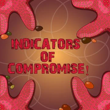 Text sign showing Indicators Of Compromise. Conceptual photo artifact observed Illustrazione stock