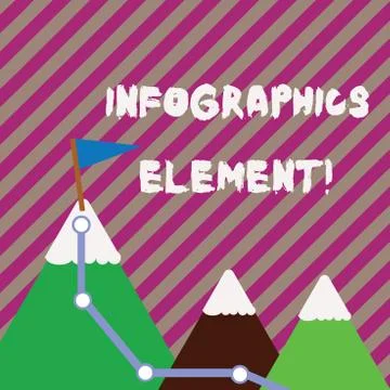 Text sign showing Infographics Element. Conceptual photo visual image used to Stock Illustration