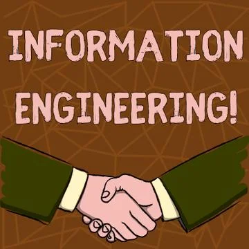 Text sign showing Information Engineering. Conceptual photo deals with distri Stock Illustration