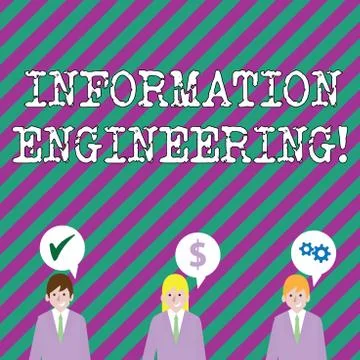 Text sign showing Information Engineering. Conceptual photo deals with distri Stock-Illustration