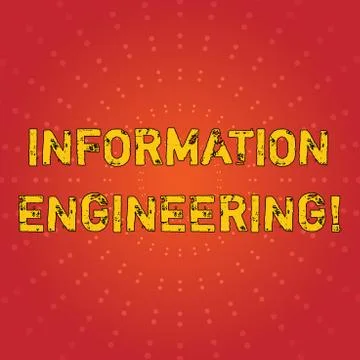 Text sign showing Information Engineering. Conceptual photo deals with distri Stock-Illustration