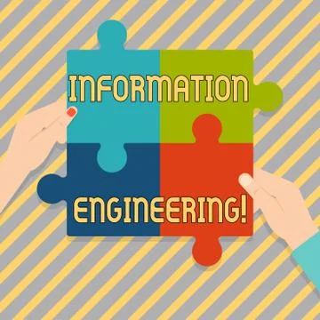 Text sign showing Information Engineering. Conceptual photo deals with distri Stock-Illustration