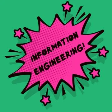 Text sign showing Information Engineering. Conceptual photo deals with distri Stock-Illustration