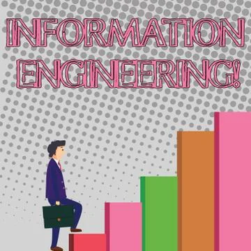 Text sign showing Information Engineering. Conceptual photo deals with distri Stock-Illustration