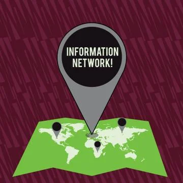 Text sign showing Information Network. Conceptual photo computers were linked Stock Illustration