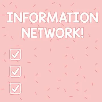 Text sign showing Information Network. Conceptual photo computers were linked Stock Illustration