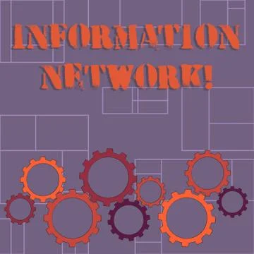 Text sign showing Information Network. Conceptual photo computers were linked 스톡 일러스트
