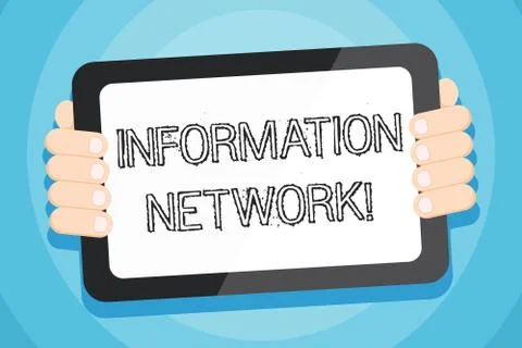 Text sign showing Information Network. Conceptual photo computers were linked Stock Illustration