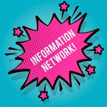 Text sign showing Information Network. Conceptual photo computers were linked 스톡 일러스트