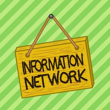 Text sign showing Information Network. Conceptual photo computers were linked Stock Illustration