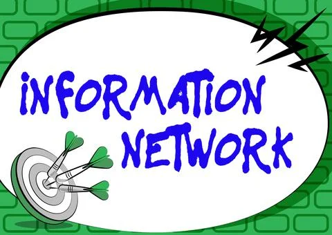 Text sign showing Information Network. Business idea computers were linked Stock Illustration
