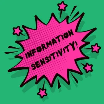 Text sign showing Information Sensitivity. Conceptual photo data protected ag Stock Illustration