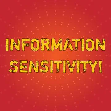 Text sign showing Information Sensitivity. Conceptual photo data protected ag 스톡 일러스트