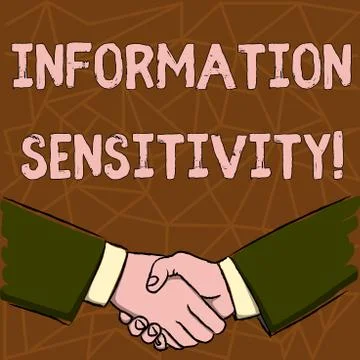 Text sign showing Information Sensitivity. Conceptual photo data protected ag Illustrazione stock