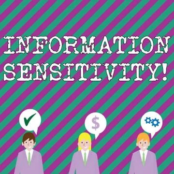 Text sign showing Information Sensitivity. Conceptual photo data protected ag 스톡 일러스트