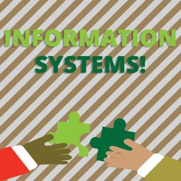 Text sign showing Information Systems. Conceptual photo study of systems with a Illustrazione stock