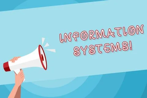 Text sign showing Information Systems. Conceptual photo study of systems with a Stockillustratie