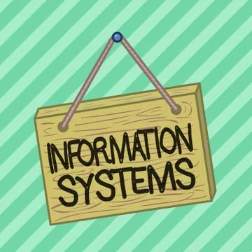 Text sign showing Information Systems. Conceptual photo study of systems with a Stockillustratie