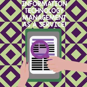 Text sign showing Information Technology Management As A Service. Conceptual Stock Illustration