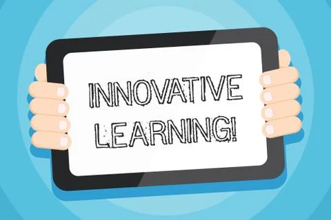 Text sign showing Innovative Learning. Conceptual photo Interdisciplinary Stock Illustration