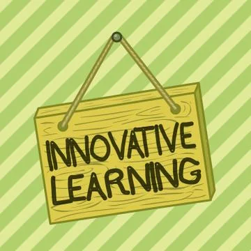 Text sign showing Innovative Learning. Conceptual photo Interdisciplinary Illustrazione stock