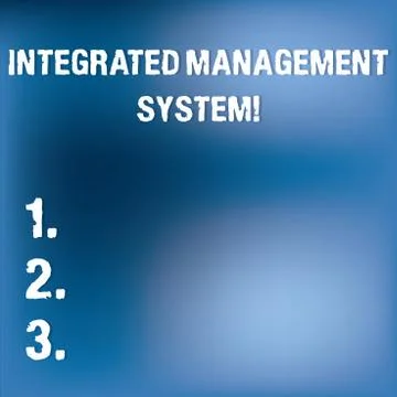 Text sign showing Integrated Management System. Conceptual photo combines all Stock Illustration